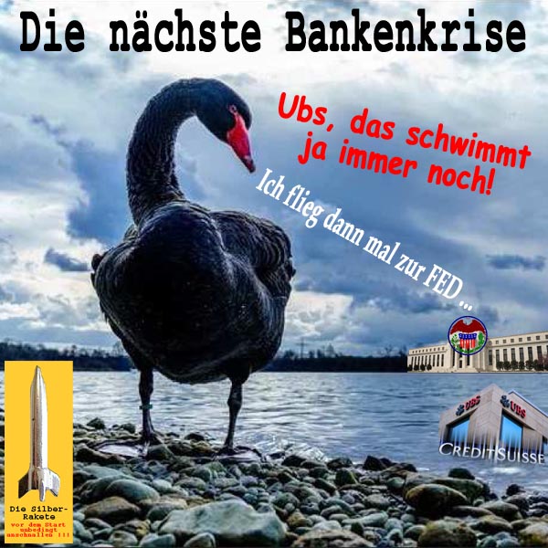 SilberRakete Bankenkrise SchwarzerSchwan UBS CS FED