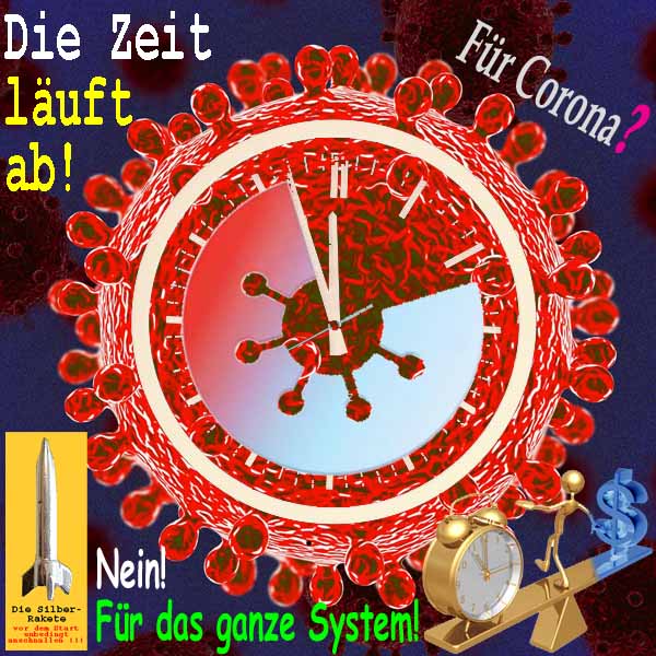 SilberRakete Corona Zeit laeuft ab Uhr App Virus Nein Fuer ganzes System GOLD Dollar Kippe