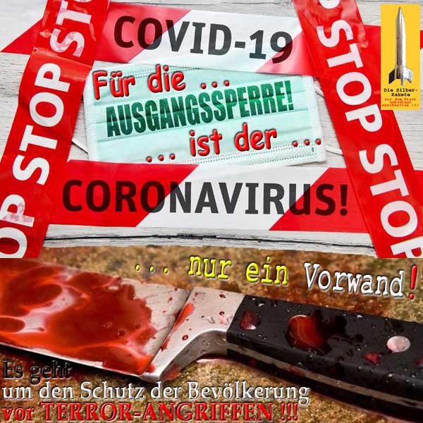 SilberRakete Fuer Ausgangssperre Corona COVID19 nur Vorwand Schutz Bevoelkerung vor Angriffen