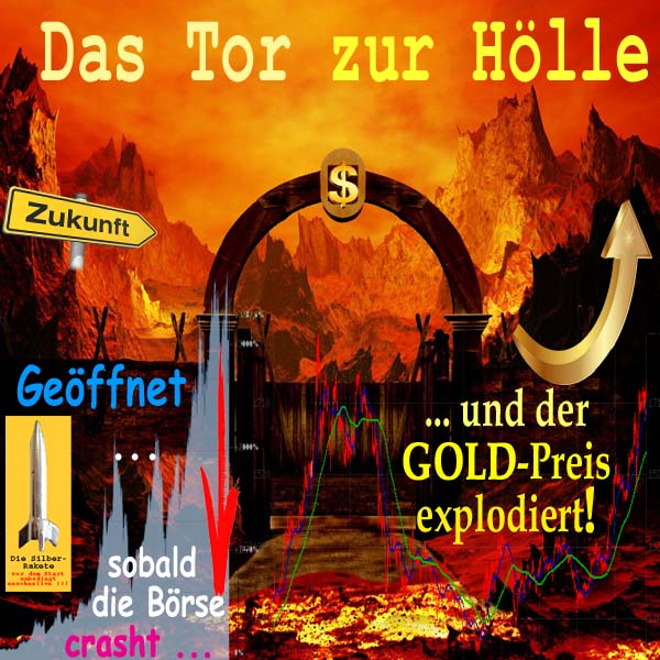 SilberRakete Tor zur Hoelle Geoeffnet sobald Boerse crasht und GOLD Preis explodiert in Zukunft