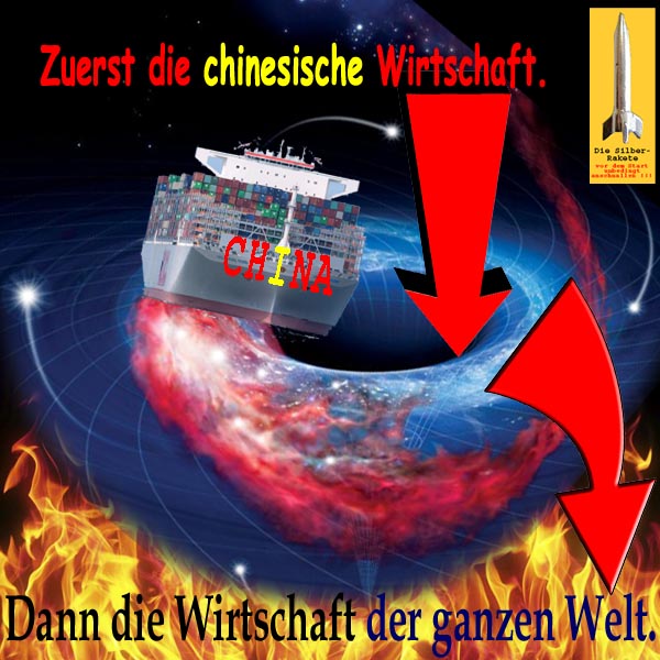 SilberRakete Zuerst Absturz chinesische Wirtschaft Containerschiff Dann Weltwirtschaft Feuer