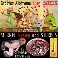 SilberRakete_Albtraum-Sozis-Merkel-Kuessen-sterben-Frosch-tot-SPD-Suppe