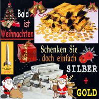 SilberRakete_Bald-Weihnachten-GOLD-SILBER-schenken-Barren-Weihnachtsmann