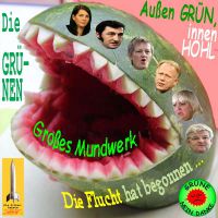 SilberRakete_GRUENE-aussen-gruen-innen-hohl-Melone-Mundwerk-Flucht