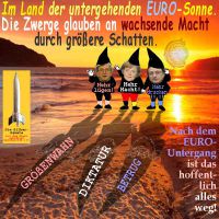 SilberRakete_Land-untergehender-EURO-Sonne-Zwerge-Juncker-Merkel-Draghi
