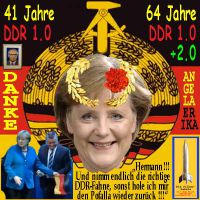 SilberRakete_Merkel-41JahreDDR1-64JahreDDR2-Koenigin-Groehe-Fahne