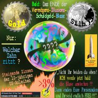 SilberRakete_Vermoegens-Illusions-Schuldgeld-Blase-GOLD-SILBER-Zinsen-3Prozent-Nadel-anstechen2