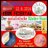 SilberRakete_Oesterreich-Tax-Freedom-Day-12Aug2014-Steuern-sozialistischer-Raeuberstaat-Euro-Haelfte