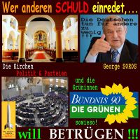 SilberRakete_Schuld-einreden-will-betruegen-Kirchen-GeorgeSoros-Politik-Parteien-Gruene