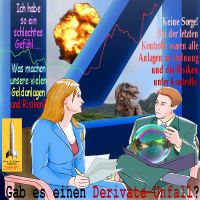 SilberRakete_Banker-Geldanlagen-Risiko-Ueberpruefung-Blase-DeutscheBankLogo-Explosion-Saurier-Derivate-Unfall