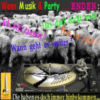 SilberRakete_Wenn-Musik-und-Party-enden-Plattenspieler-Euro-kaputt-Schafe-Weiter-tanzen-immer-hinbekommen