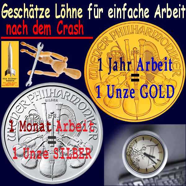 SilberRakete Arbeitslohn-nach-Crash-Einfache-Arbeit-1Monat-1UnzeSILBER-1Jahr-1UnzeGOLD