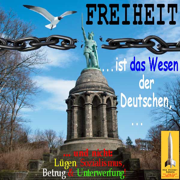 SilberRakete Hermannsdenkmal-Ketten-Moewe-FREIHEIT-Wesen-der-Deutschen-Nicht-Sozialismus-Unterwerfung