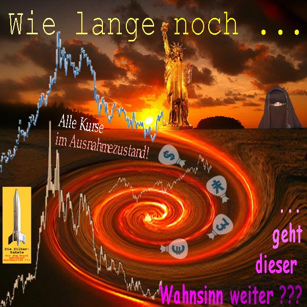 SilberRakete Kurse-im-Ausnahmezustand-GOLD-SILBER-DAX-Waehrungen-Burka-Wie-lange-noch-Wahnsinn-weiter