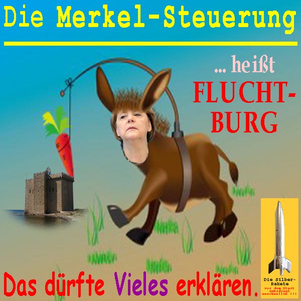 SilberRakete Die MerkelSteuerung Esel Moehre Die Fluchtburg erklaert Vieles