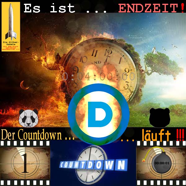 SilberRakete Es ist Endzeit Uhr Feuer Panda D schwarz Der Countdown laeuft FISR sethrich Film