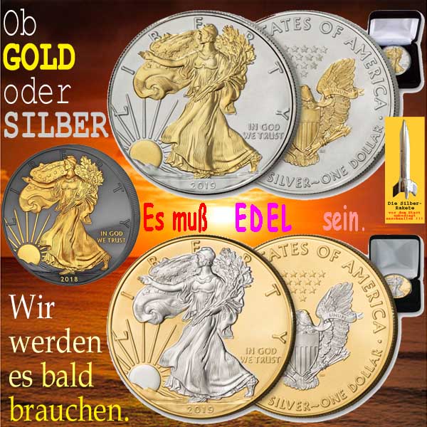 SilberRakete Egal ob GOLD oder SILBER Es muss EDEL sein Wir werden es bald brauchen Liberty