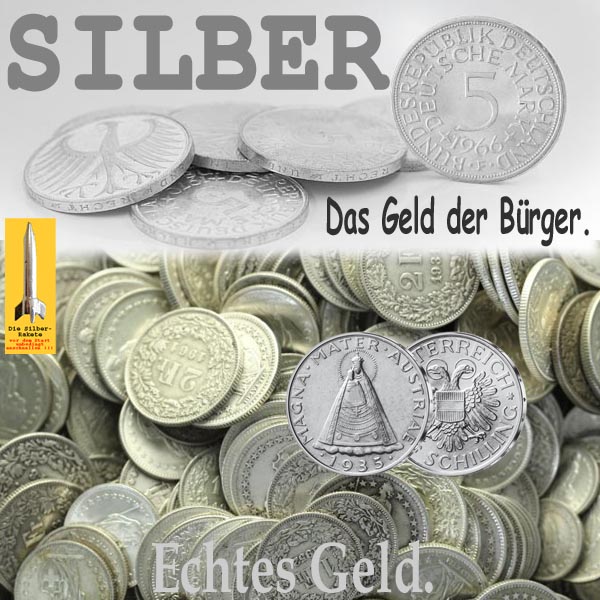 SilberRakete SILBER Das Geld der Buerger Echtes Geld Umlaufmuenzen